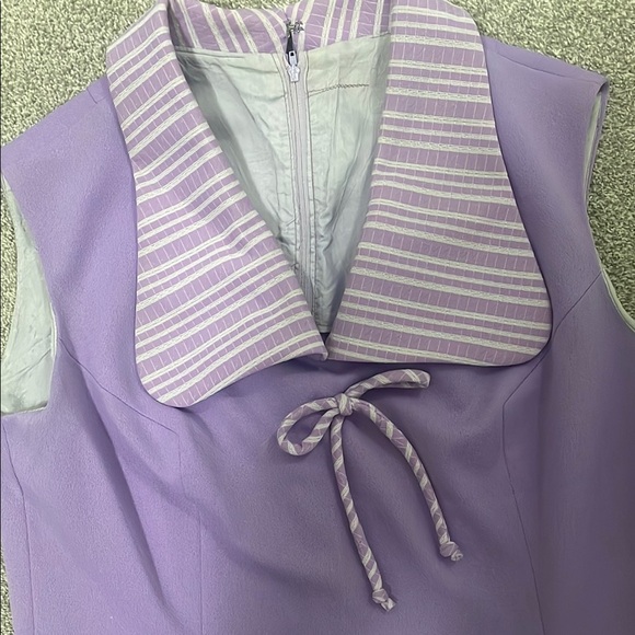 Vintage Handmade Purple Sleeveless Dress - Picture 2 of 4